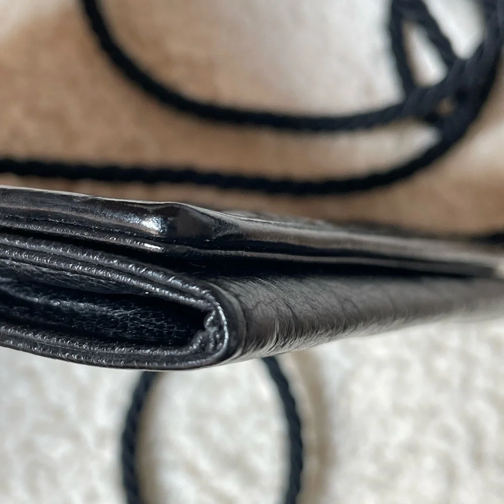 Fendi Vintage Black Woven Leather Rope Strap Crossbody Bag - Picture 8 of 16